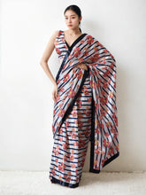 Chinon Digital Print Ready To Wear Saree With Blouse Piece-MWB-VP5024-MULTI